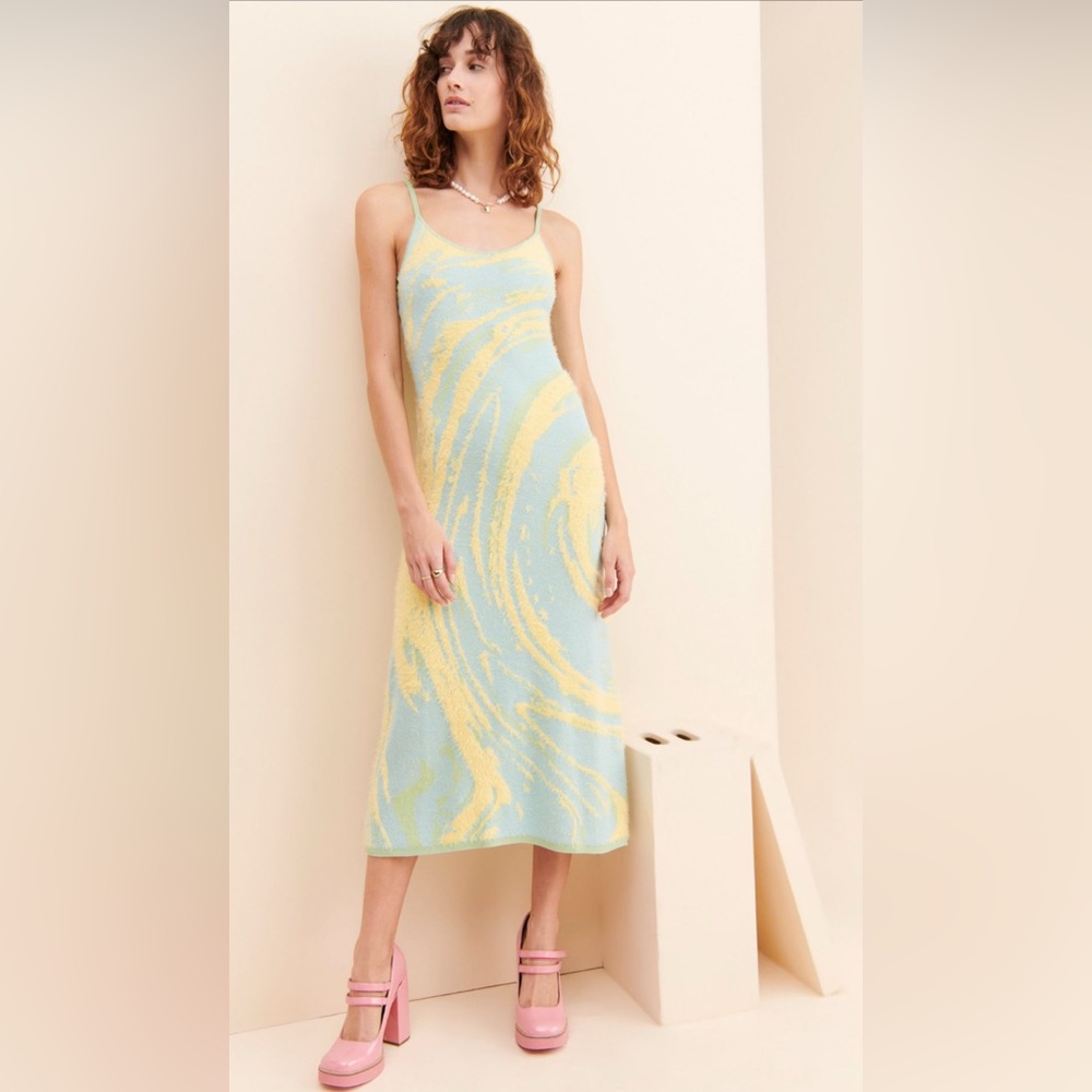 House of Sunny Knitted Cami Swirl Slip Dress